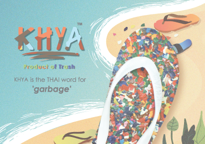 KHYA™ (ขยะ) flip-flops. Product of Trash.